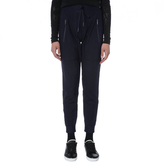 - Entrust - Pinstripe Jogger Pants - Navy