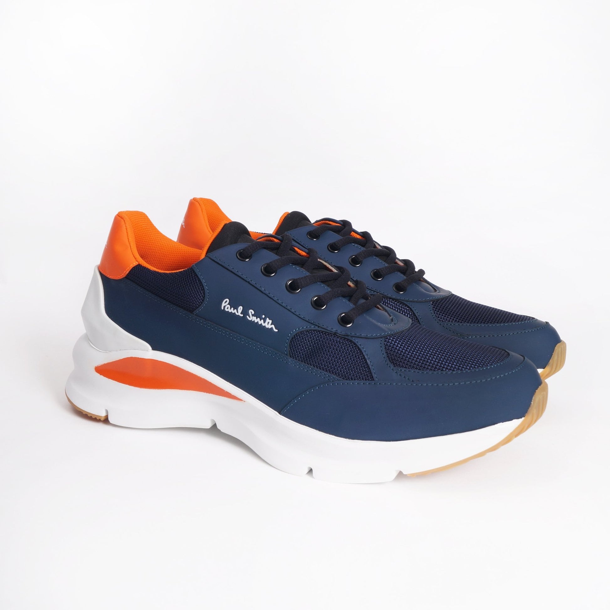 Paul Leather 'Ranger' Trainers - Dark Navy
