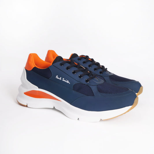 Leather 'Ranger' Trainers - Dark Navy