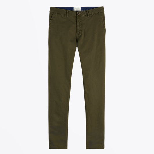 - Stuart - Stretch Cotton Chino - Military Green