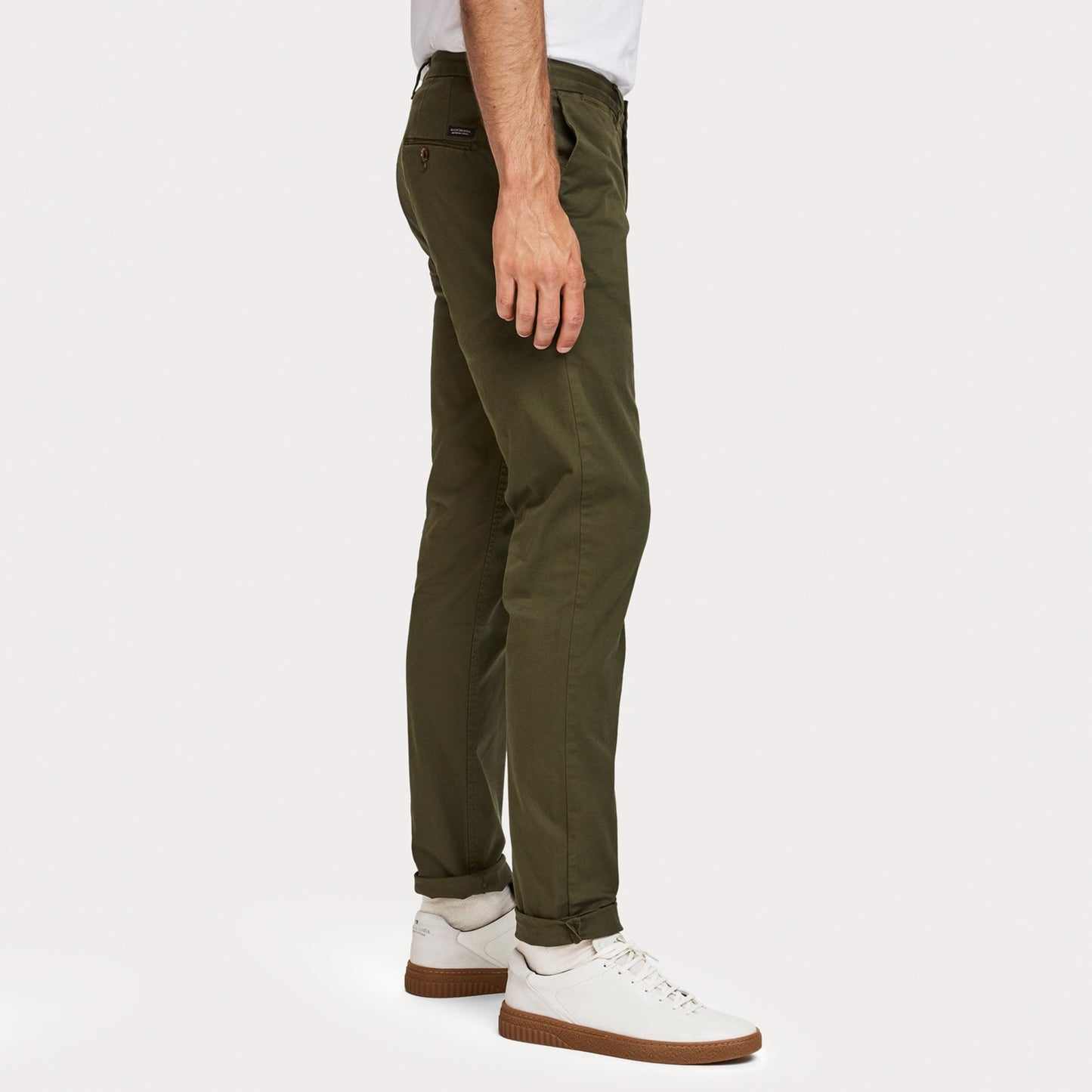 - Stuart - Stretch Cotton Chino - Military Green