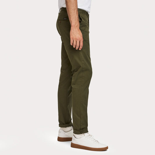 - Stuart - Stretch Cotton Chino - Military Green
