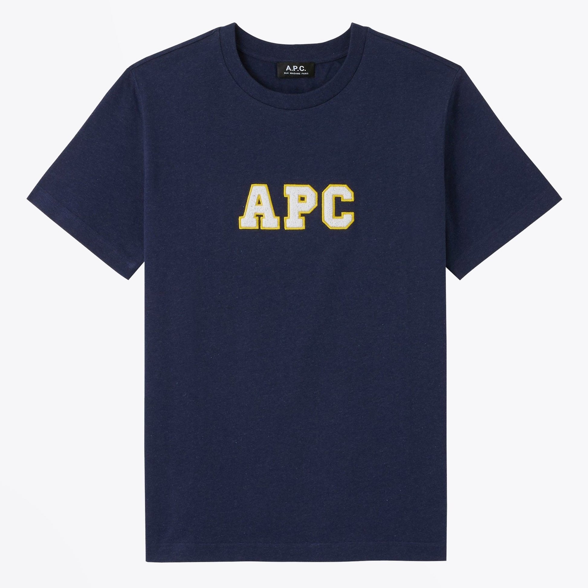 A.P.C. Gael - Collage Logo T-Shirt - Navy