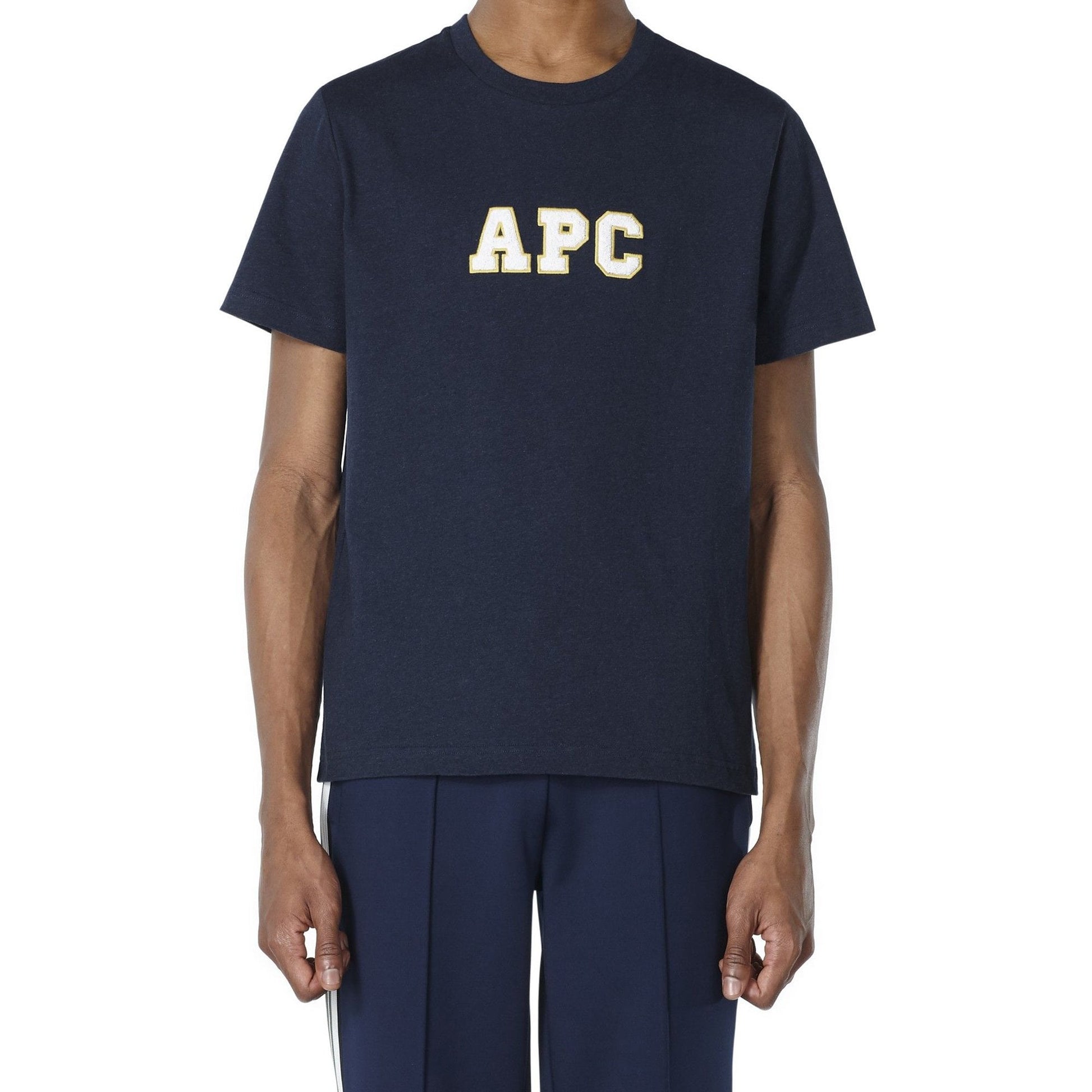 A.P.C. Gael - Collage Logo T-Shirt - Navy