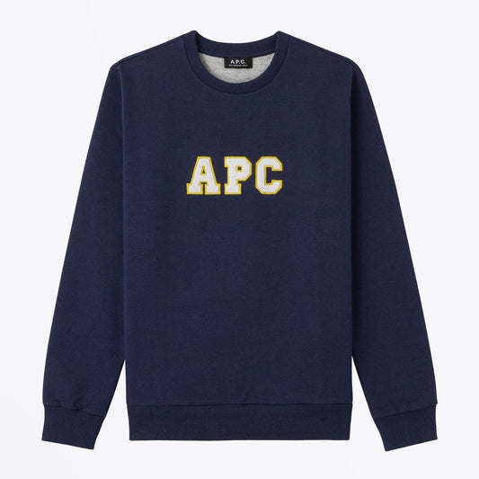 Malcolm - Collage Logo Sweater - Navy