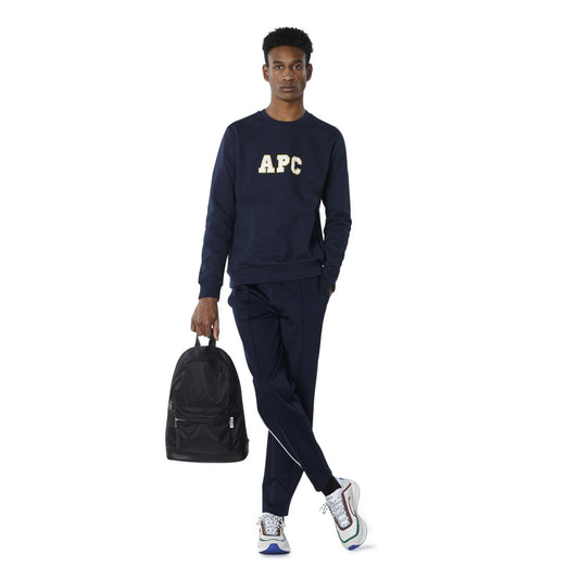Malcolm - Collage Logo Sweater - Navy