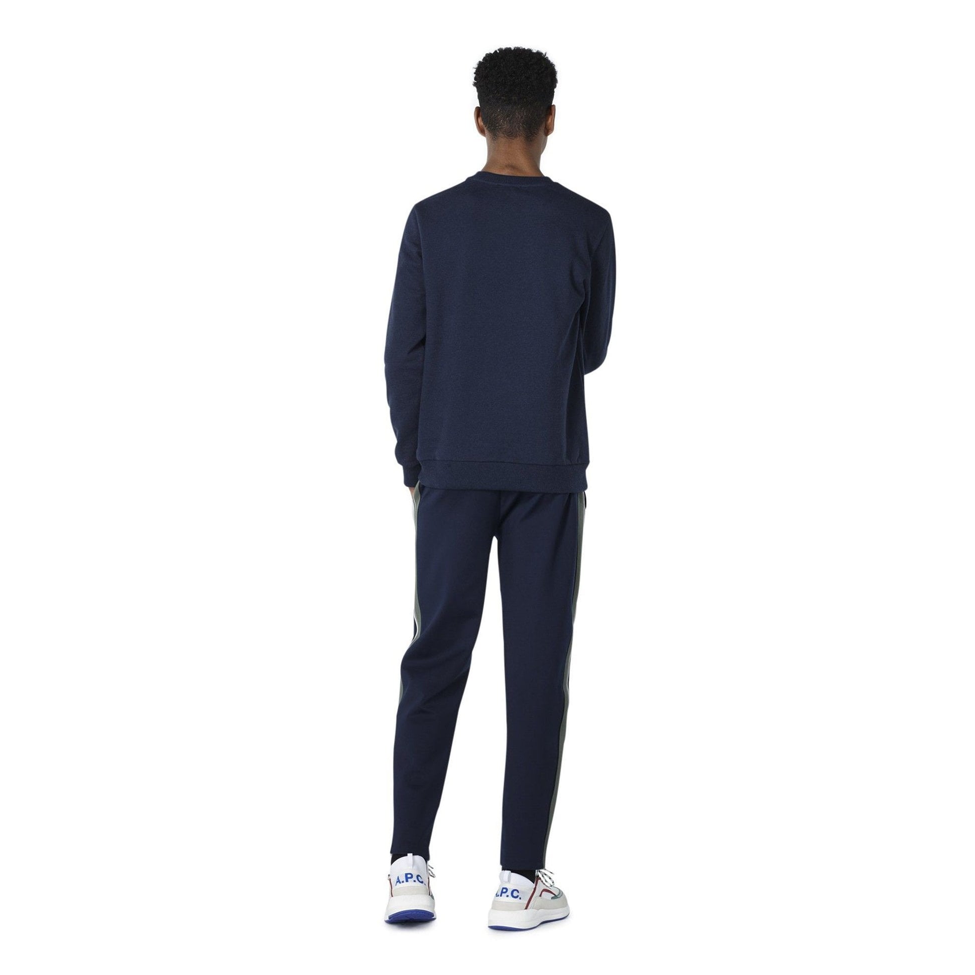 A.P.C. Malcolm - Collage Logo Sweater - Navy