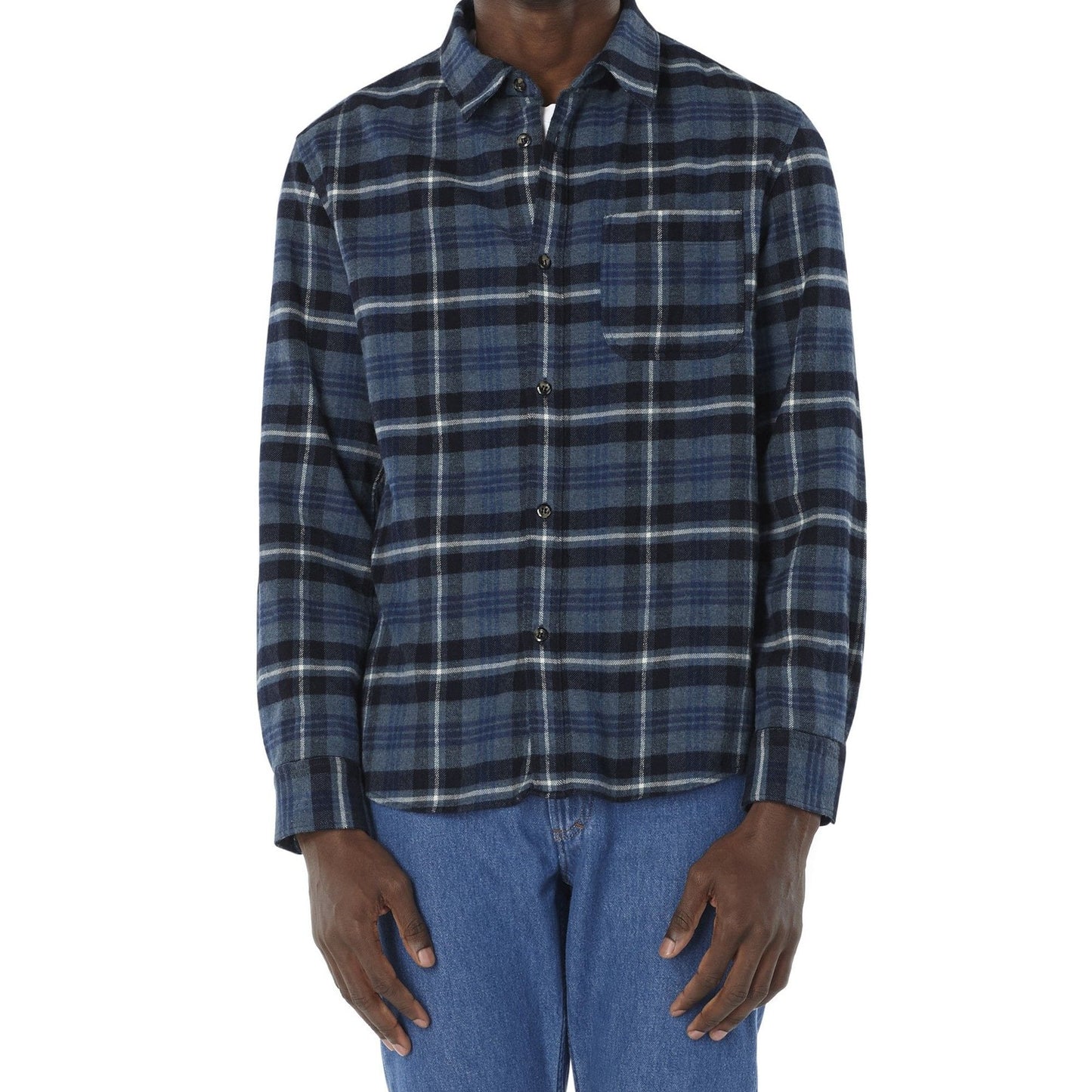 - Trek - Wool Checked Shirt - Blue