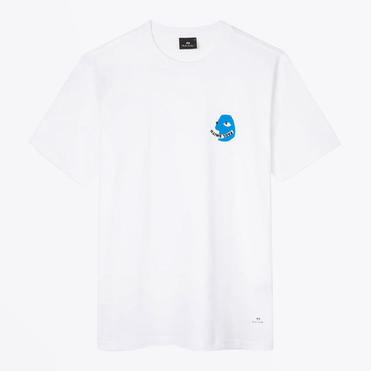 - Organic Cotton 'PS Face' T-Shirt - White