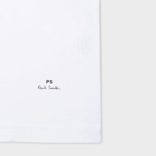 - Organic Cotton 'PS Face' T-Shirt - White