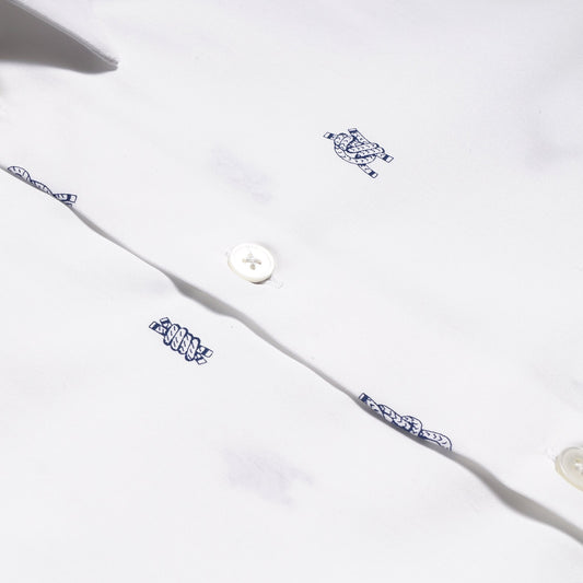 - Climbers Knots Print Shirt - White