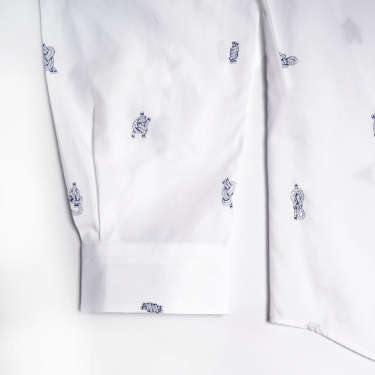 - Climbers Knots Print Shirt - White