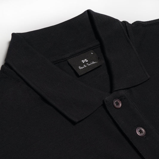 - Cotton 'Angel Monkey' Polo Shirt - Black