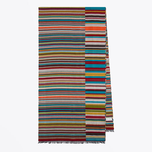 - Stripe Jacquard Scarf - Multi