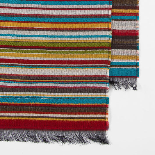 - Stripe Jacquard Scarf - Multi