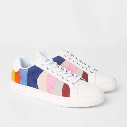 Leather Colour Block 'Lapin' Trainers - White