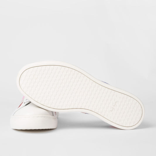 Leather Colour Block 'Lapin' Trainers - White