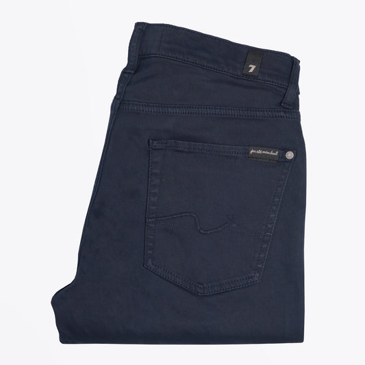 - Slimmy Luxe Sateen Trousers - Dark Blue