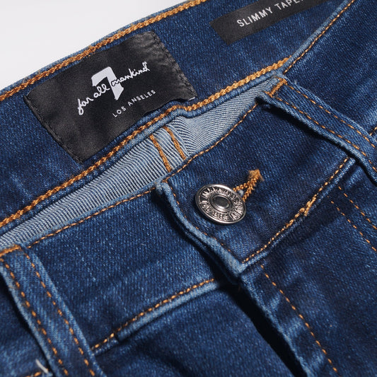 - Slimmy Tapered Stretch Tek Jeans - Dark-Blue