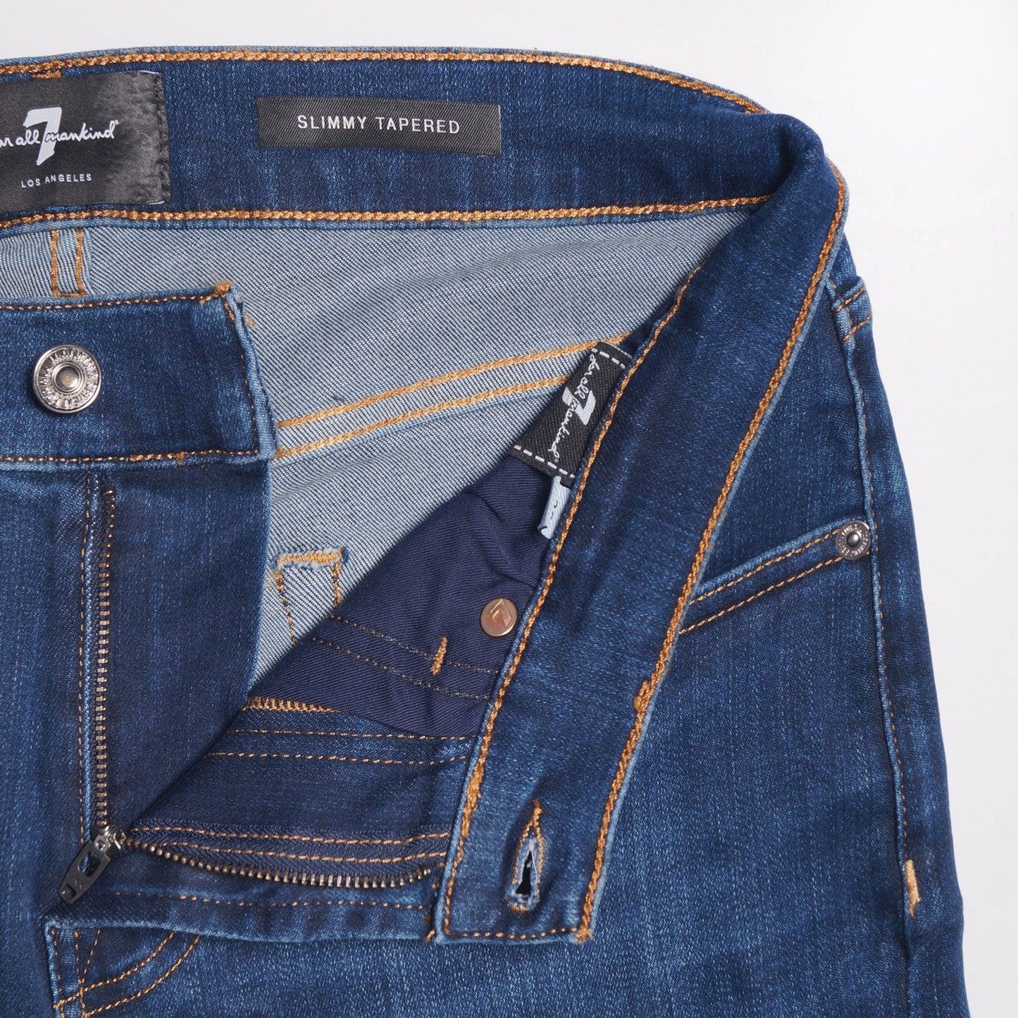 - Slimmy Tapered Stretch Tek Jeans - Dark-Blue