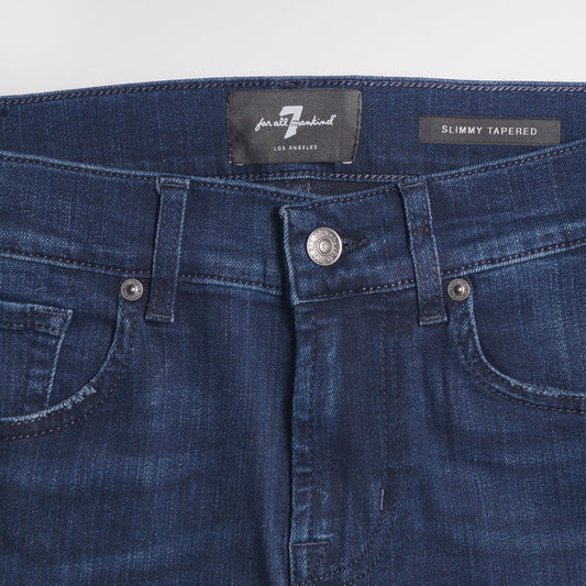 - Slimmy Tapered Stretch Tek Jeans - Dark Blue