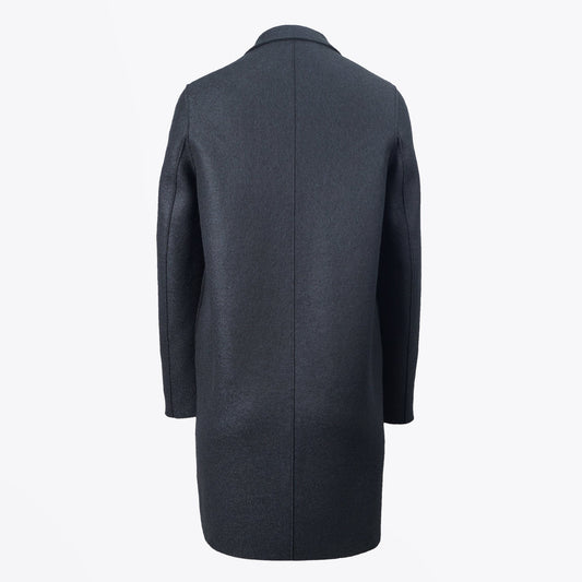 - Pressed Wool Cocoon Coat - Gunmetal