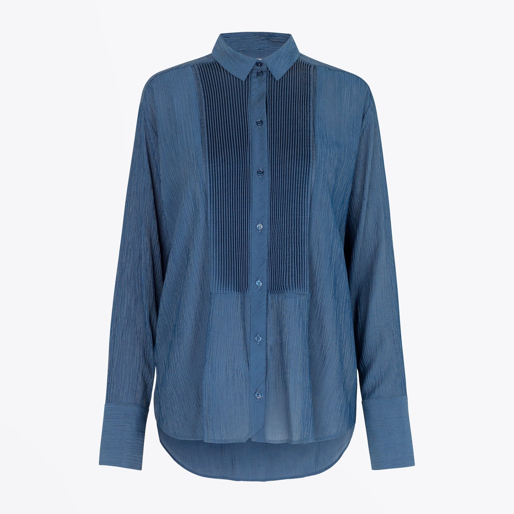 Munthe Lemonade - Pleated Shirt - Blue