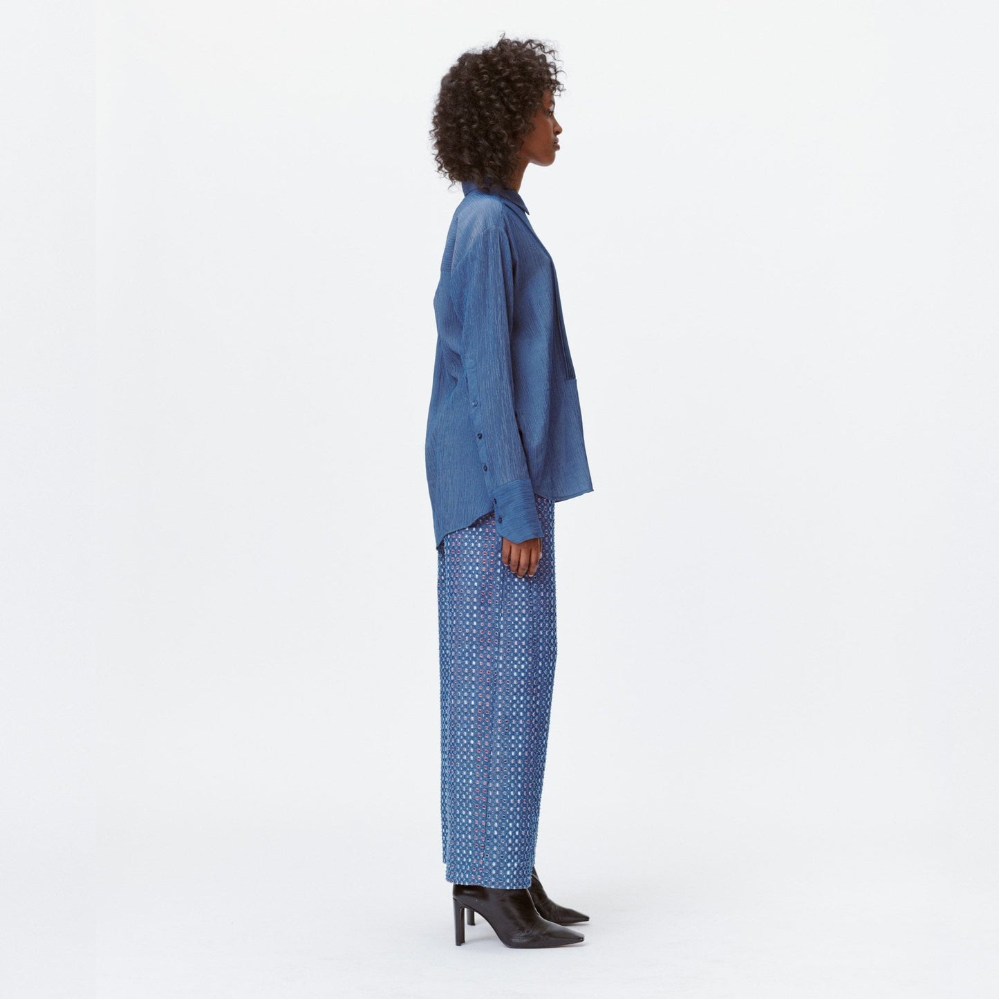 Lemonade - Pleated Shirt - Blue