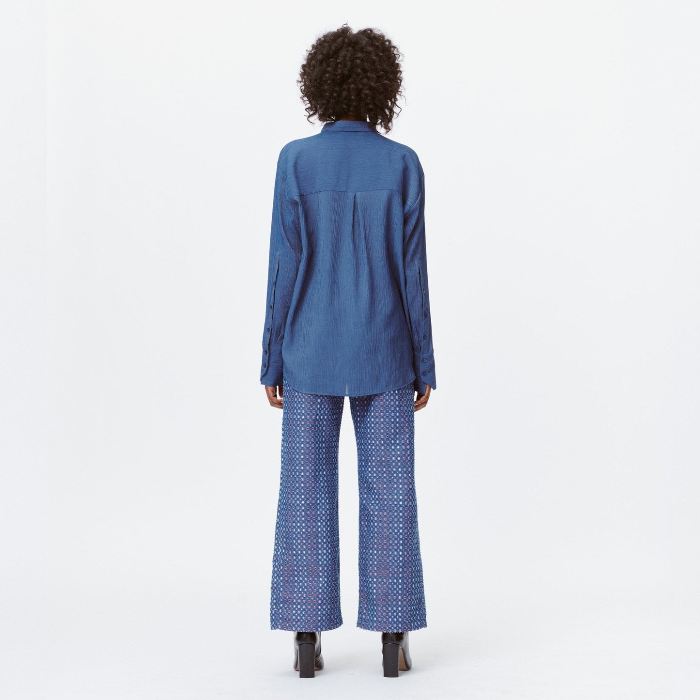 Lemonade - Pleated Shirt - Blue