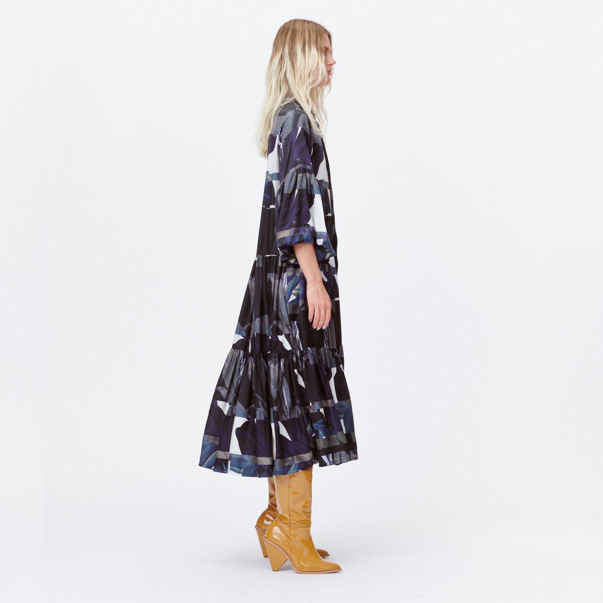 Munthe Lately - Printed Maxi Dress - Blue/Black
