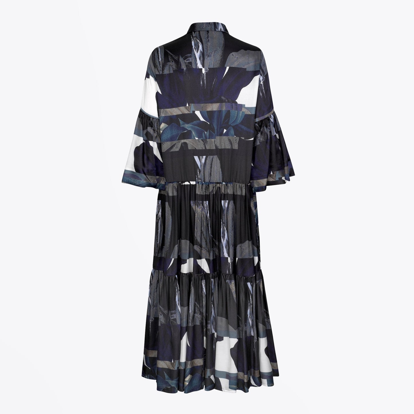Lately - Printed Maxi Dress - Blue/Black