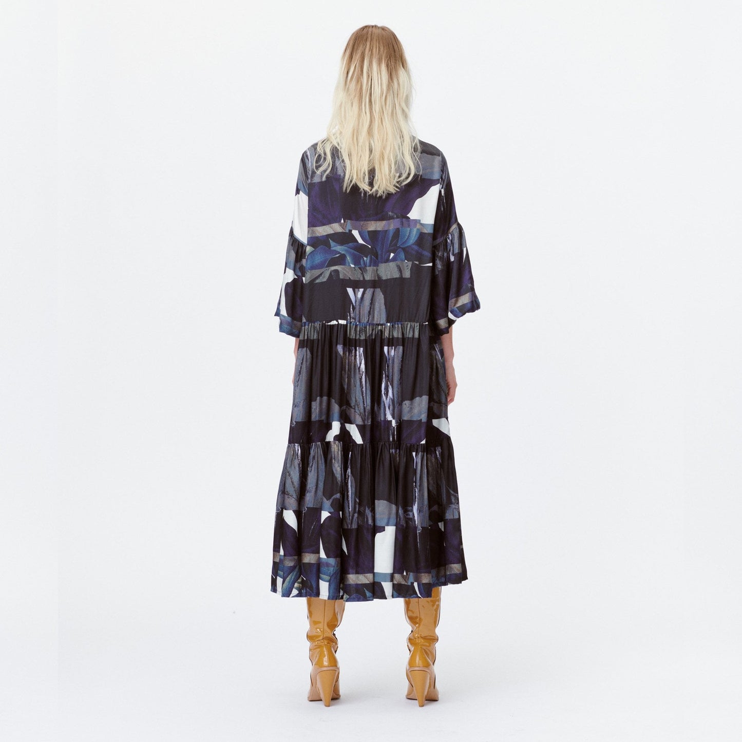 Lately - Printed Maxi Dress - Blue/Black
