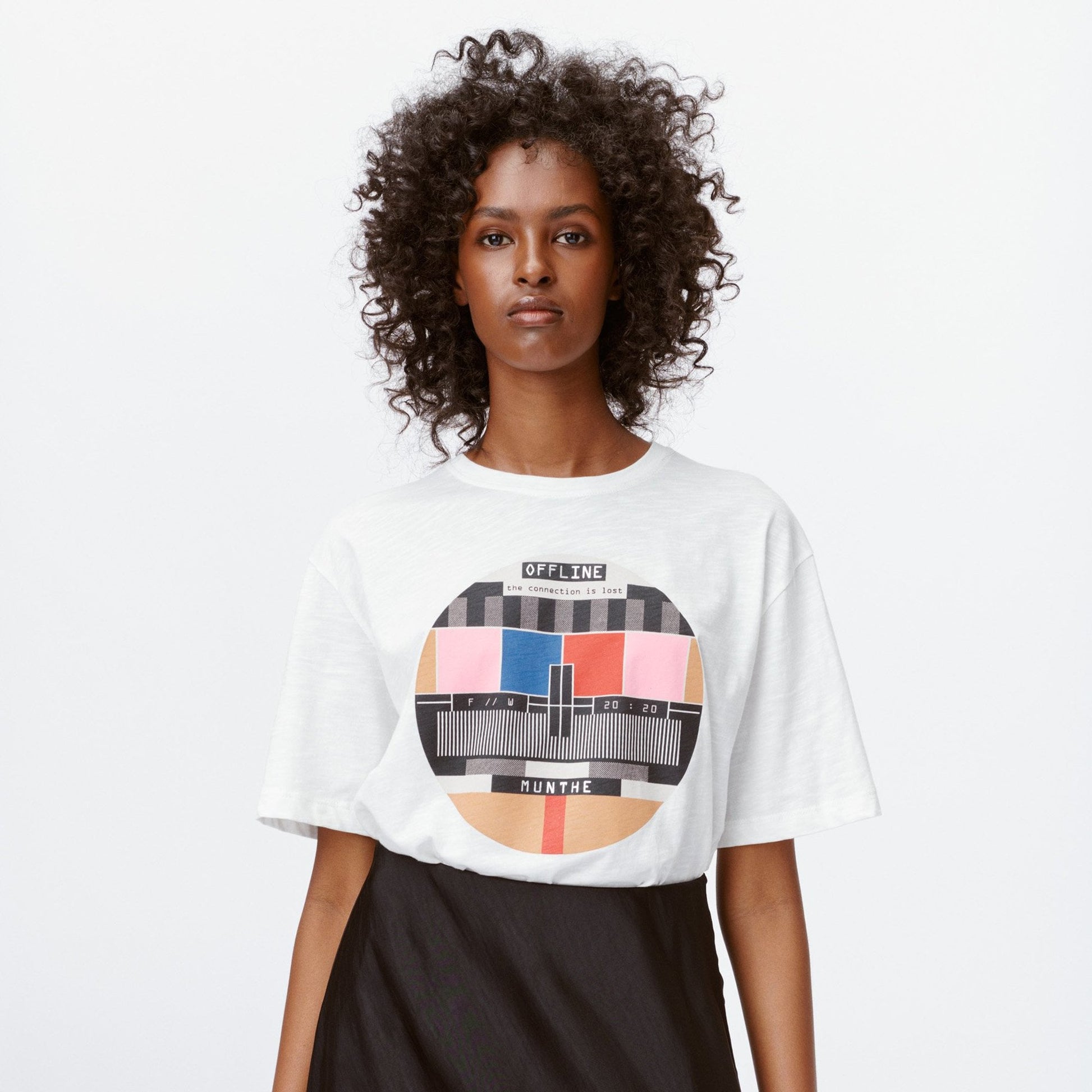 Munthe Lavender - Graphic T-Shirt - White
