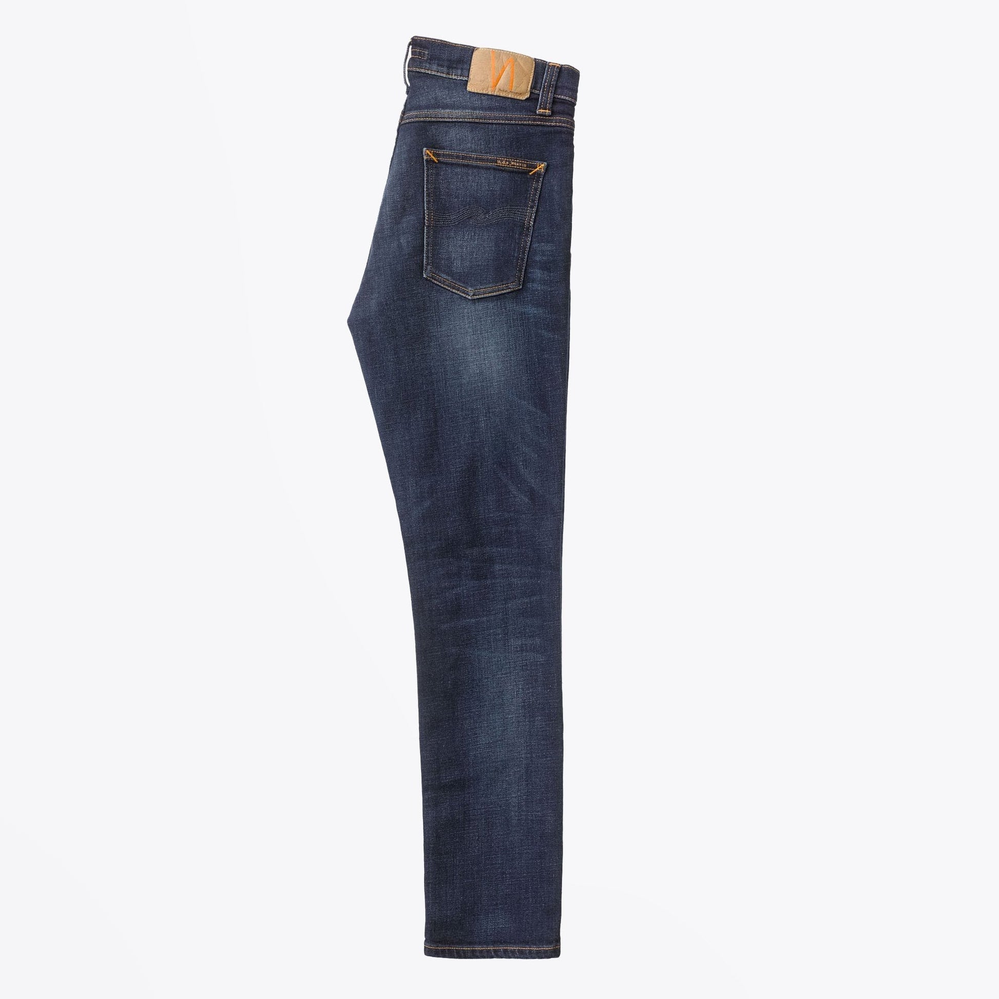 Nudie Lean Dean - Dark Deep Worn Jeans - Indigo Blue