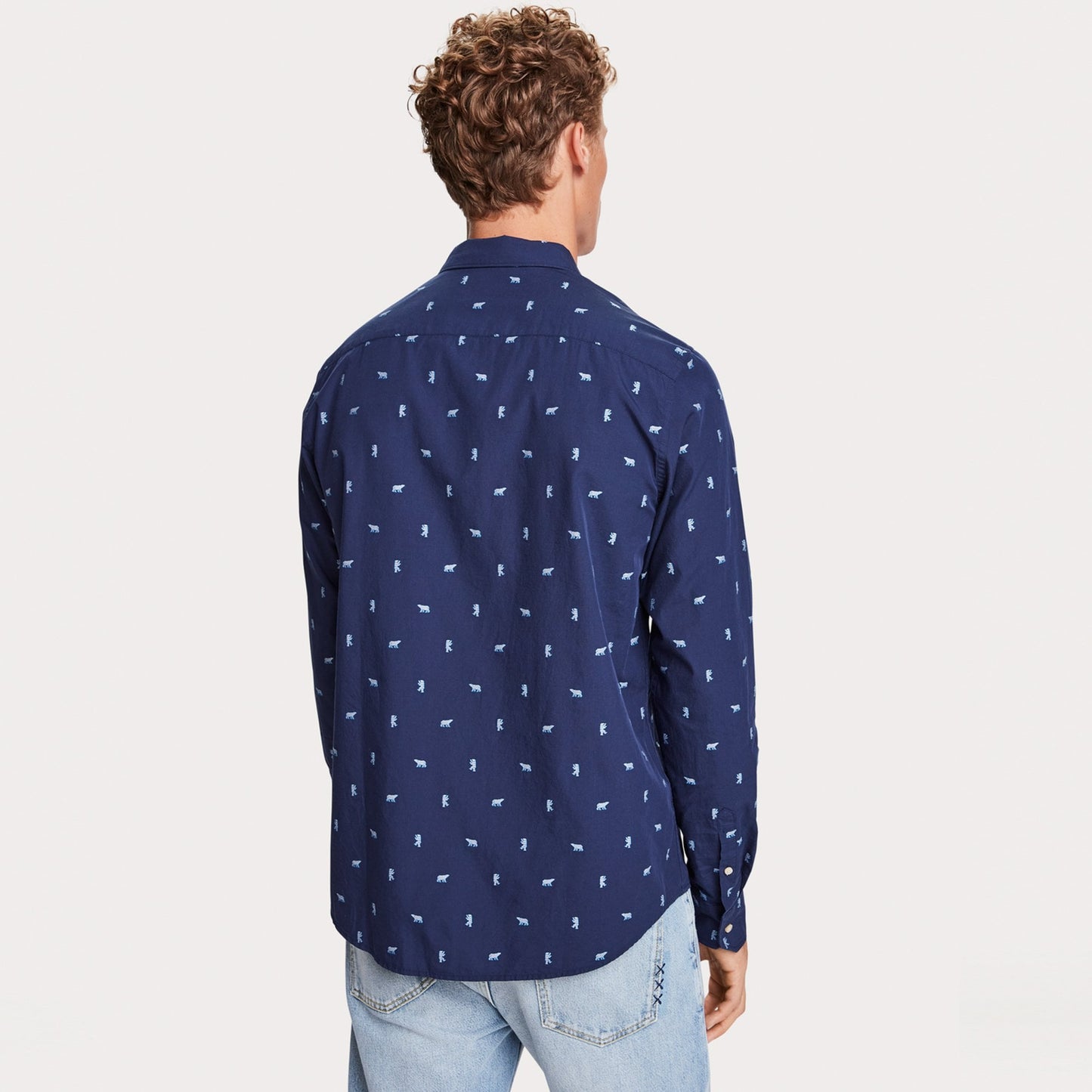 - Embroidered Pocket Shirt - Navy