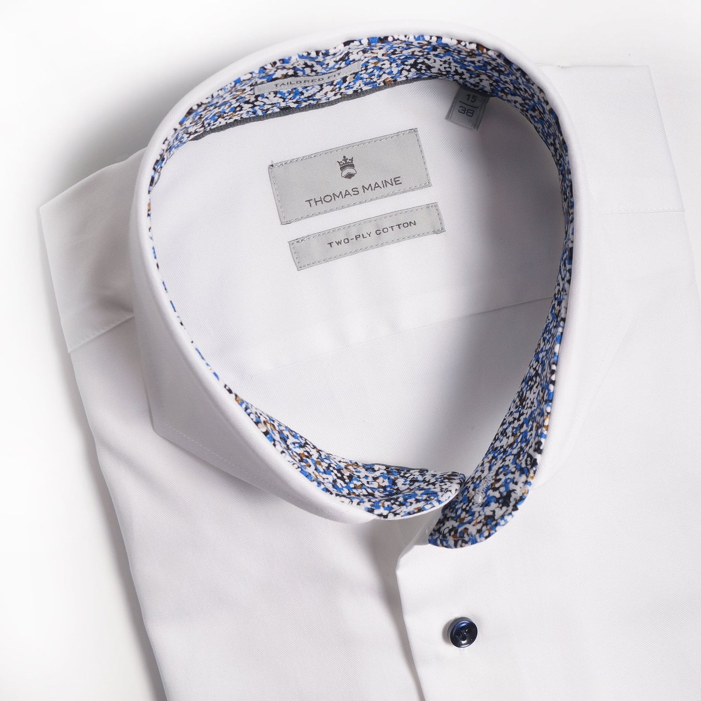 - Abstract Trim Insert Shirt - White