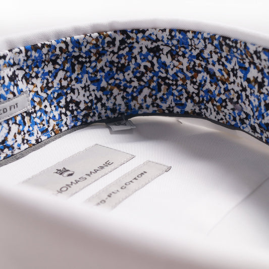 - Abstract Trim Insert Shirt - White