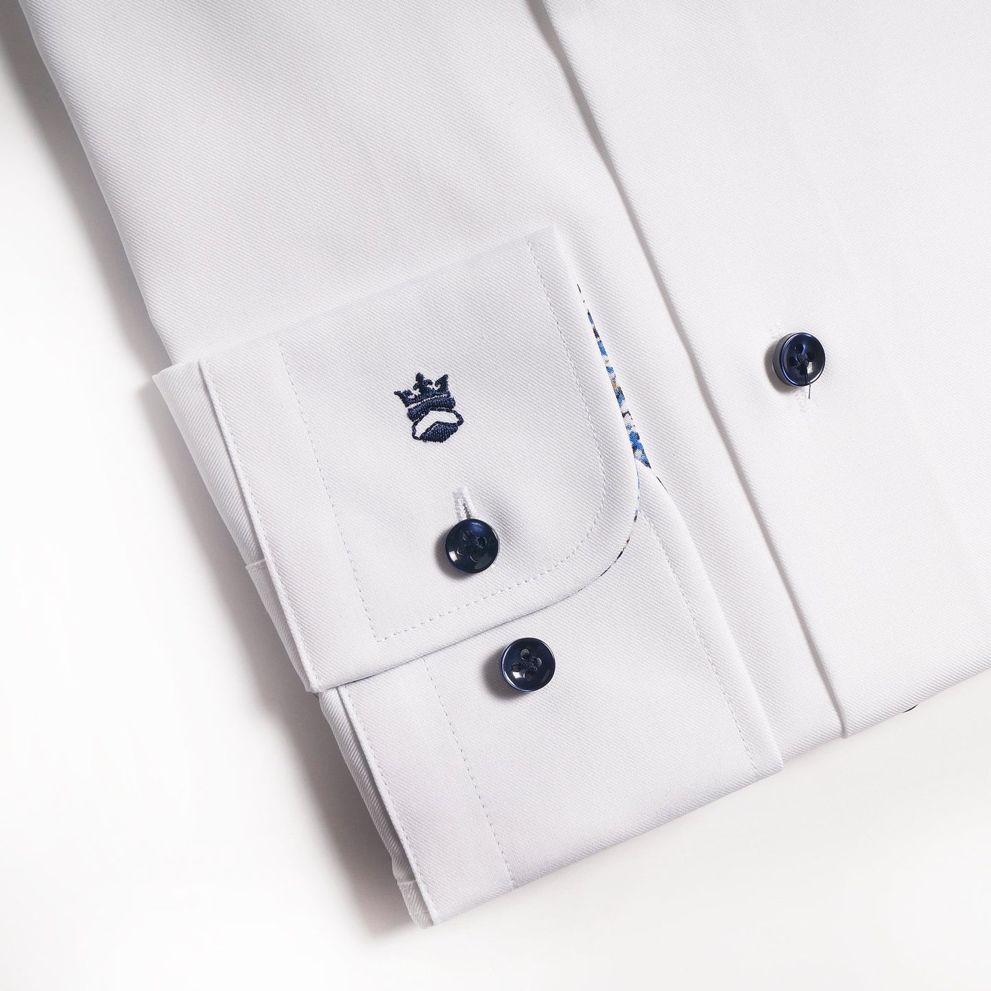 - Abstract Trim Insert Shirt - White