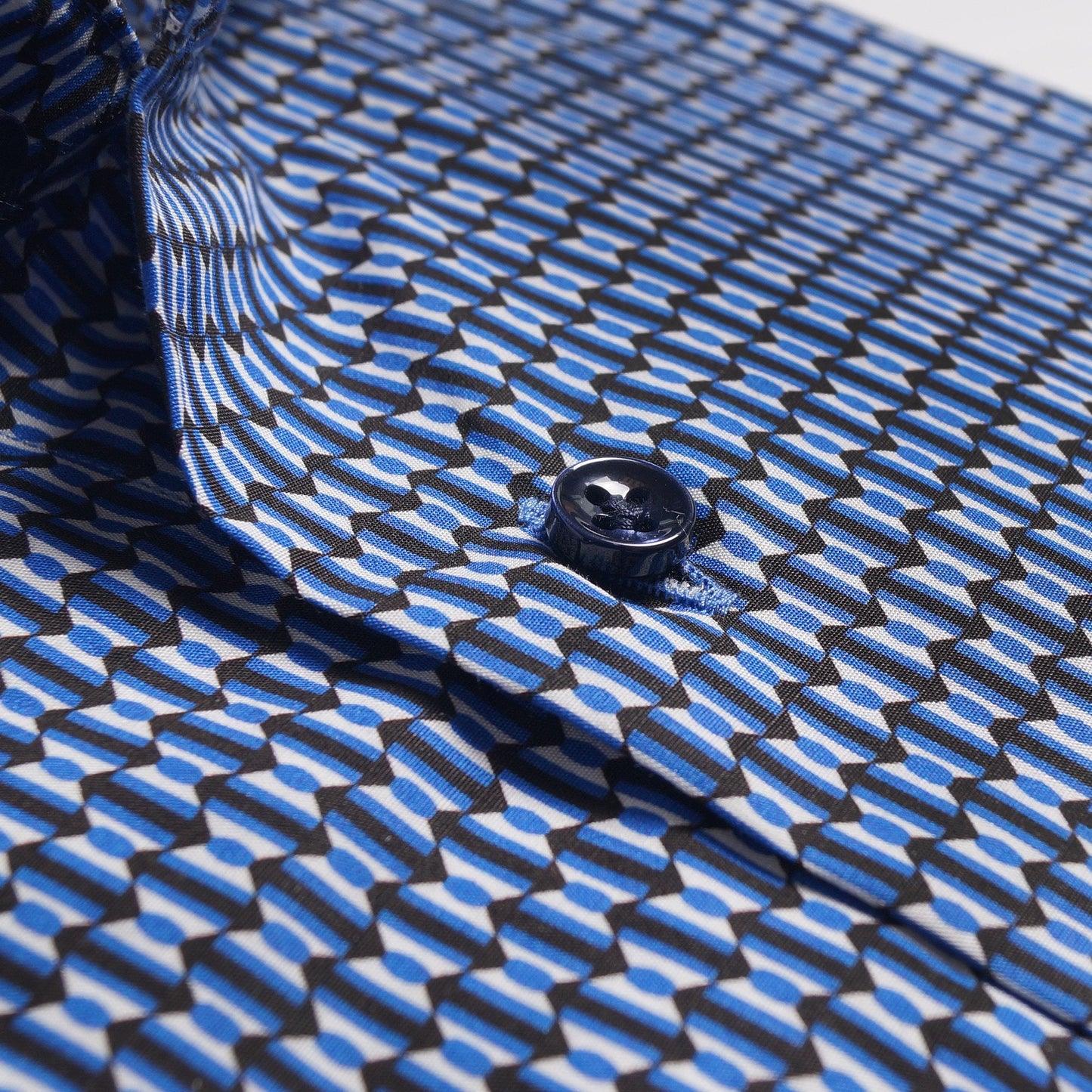 Geometric Print Shirt - Blue