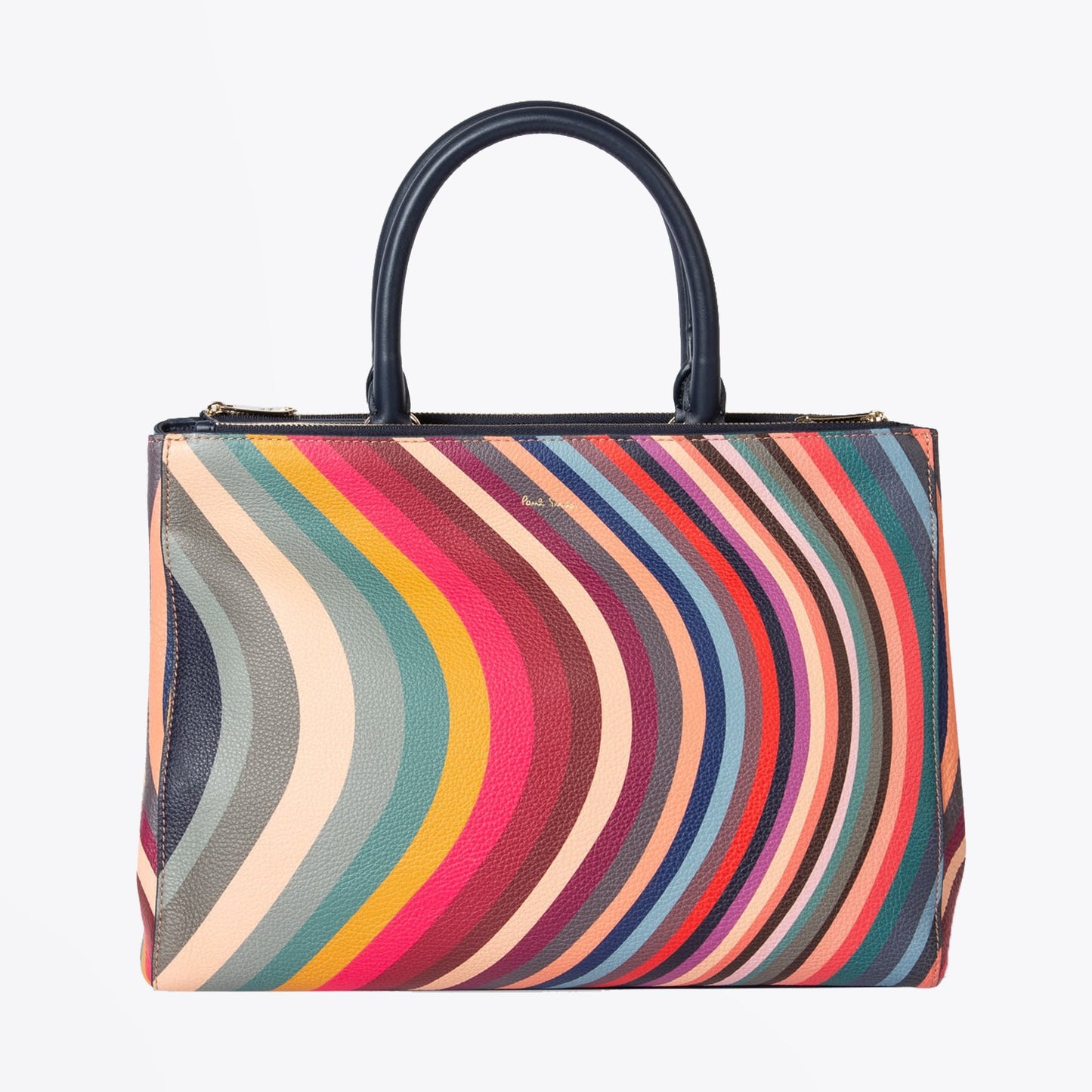 Leather 'Swirl' Tote Bag - Multi