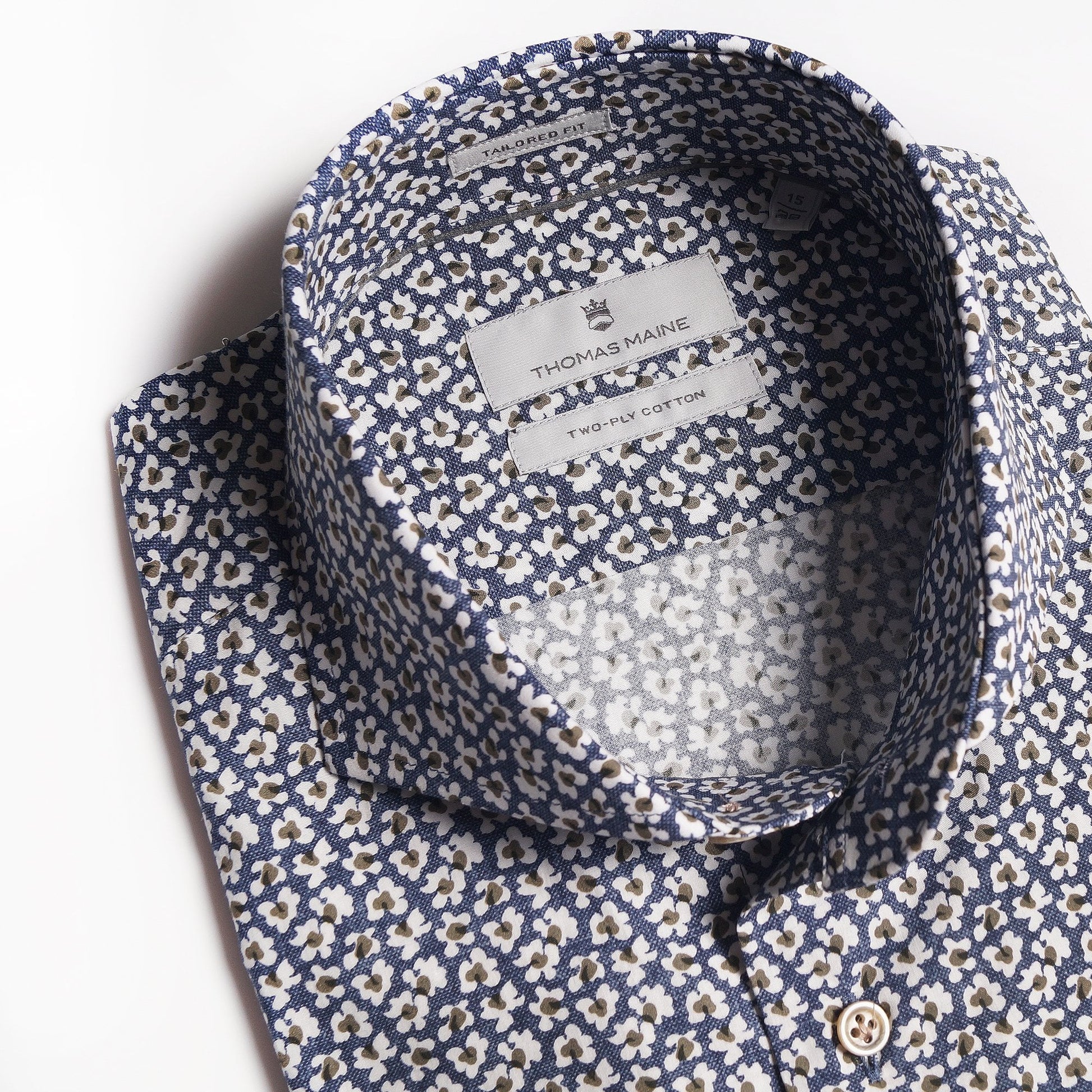 Thomas Floral Print Shirt - Navy