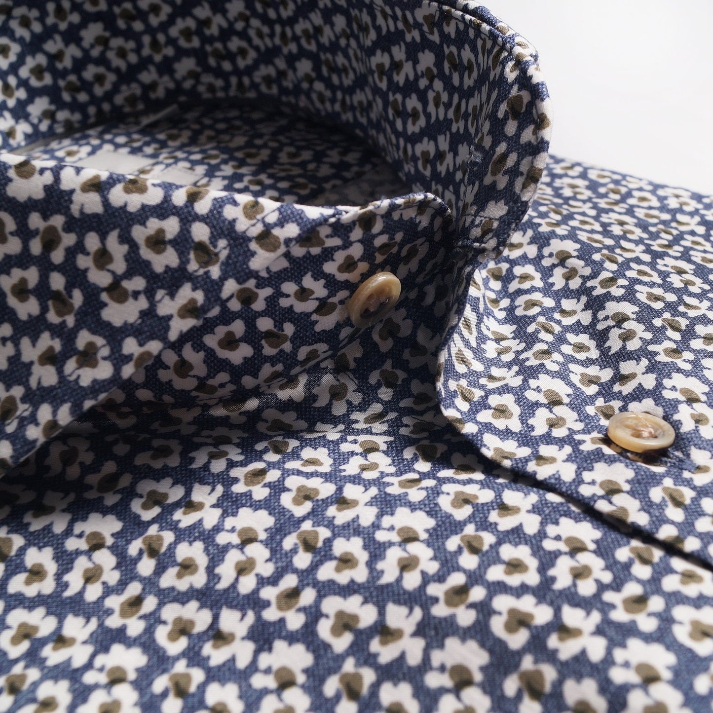 Floral Print Shirt - Navy
