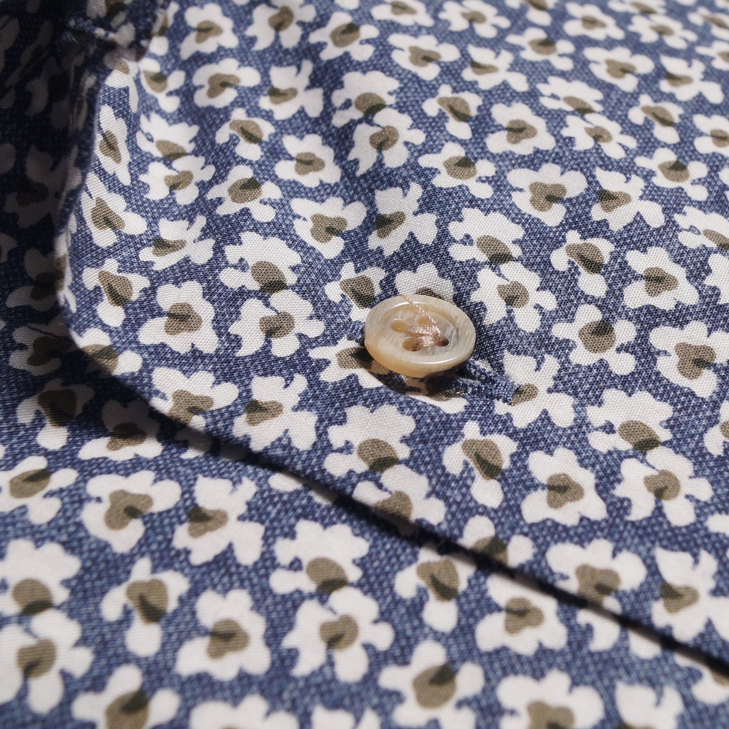 Floral Print Shirt - Navy