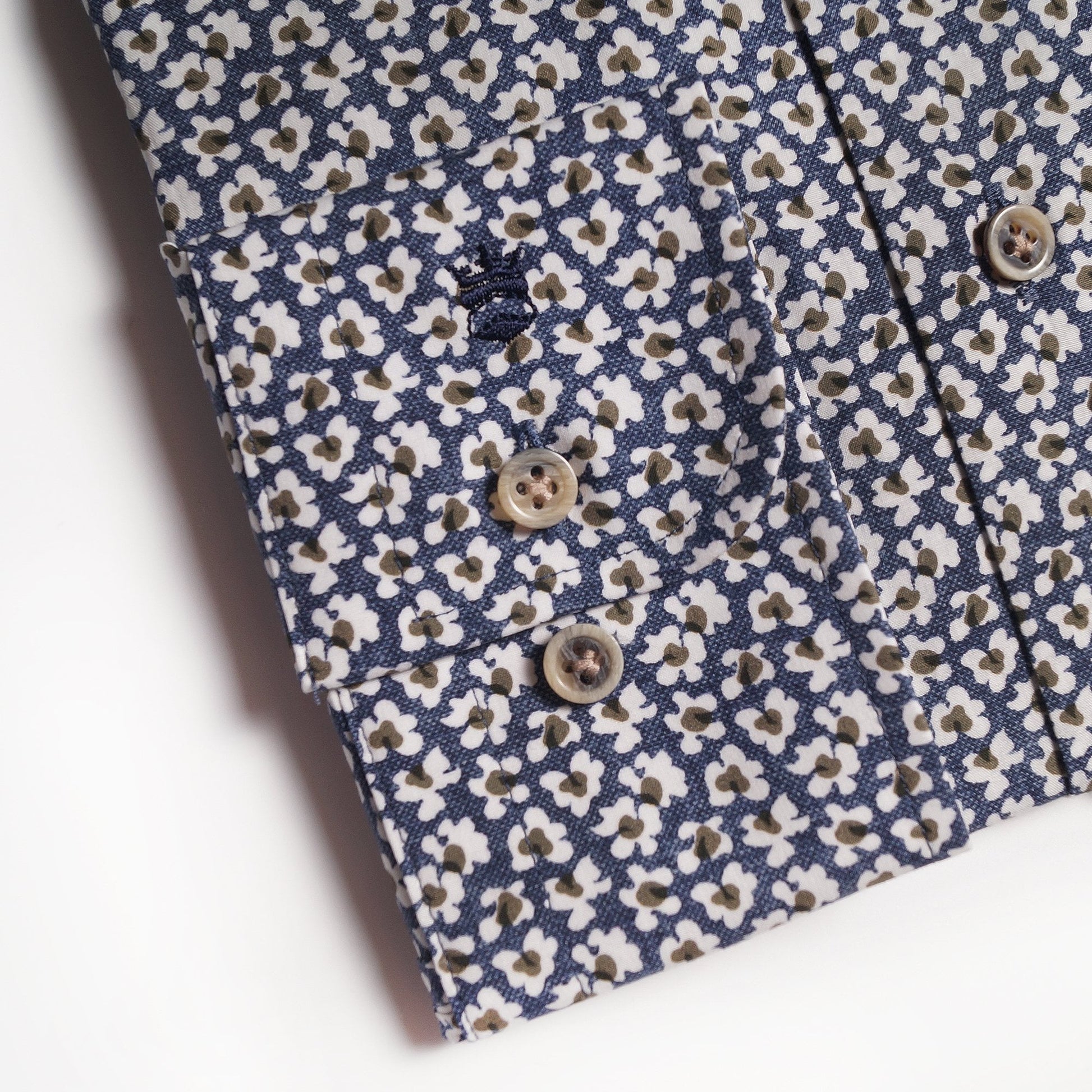 Thomas Floral Print Shirt - Navy