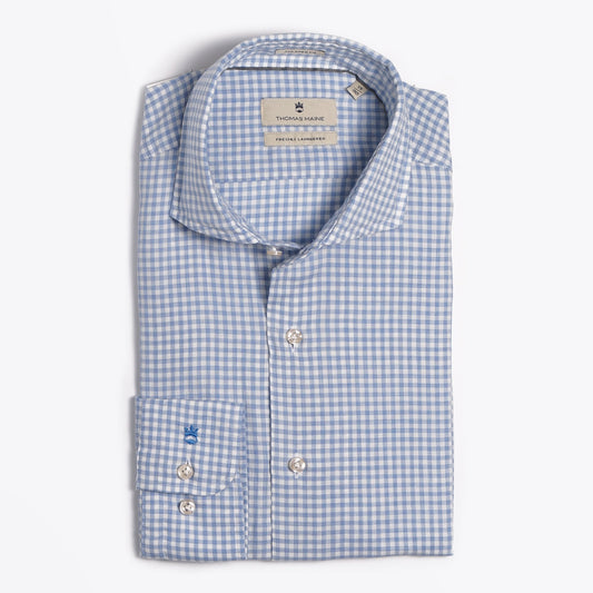 Gingham Check Shirt - Blue/White