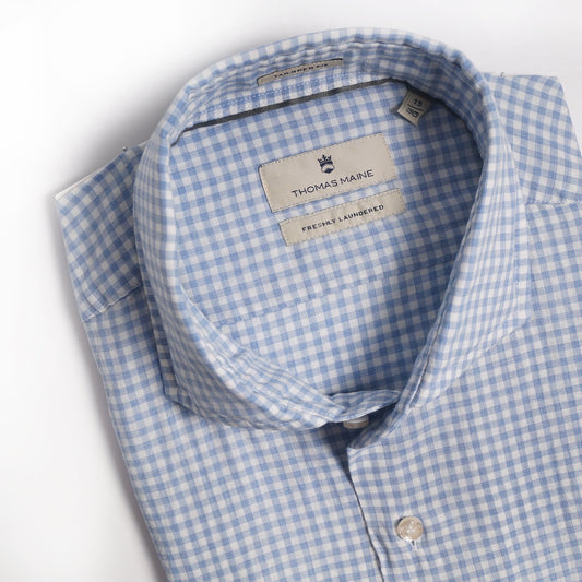 Gingham Check Shirt - Blue/White