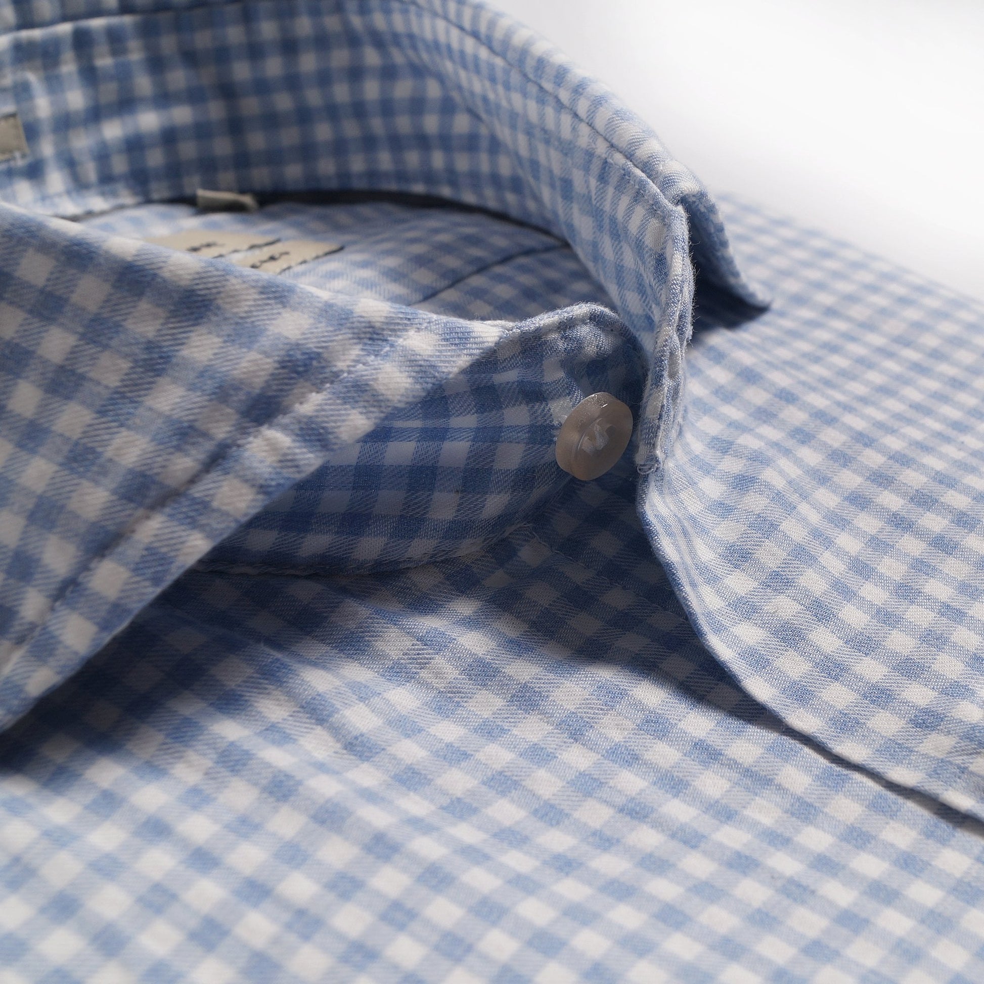 Thomas Gingham Check Shirt - Blue/White