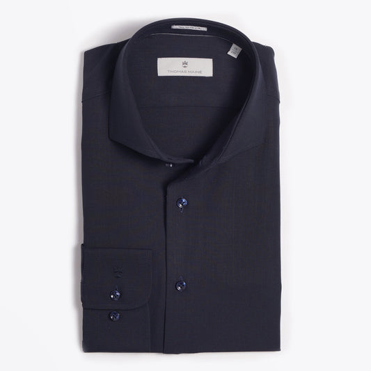 Merino Wool Shirt - Navy
