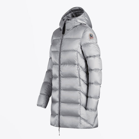 Marion Puffer Jacket - Silver/Grey