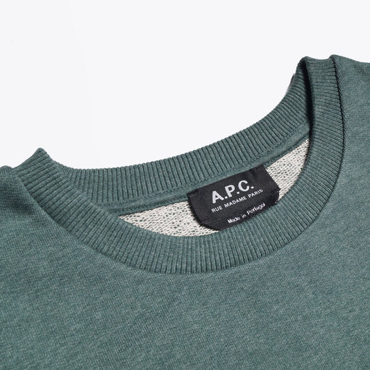 Malcolm - Collage Logo Sweater - Green Marl